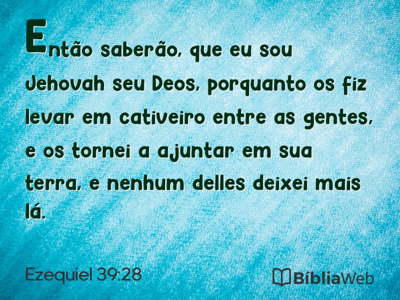 Ezequiel 39:28 em imagem para compartilhar