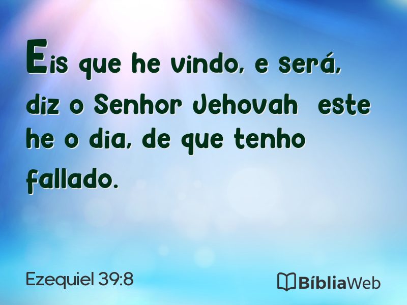 Ezequiel 39:8 em imagem para compartilhar