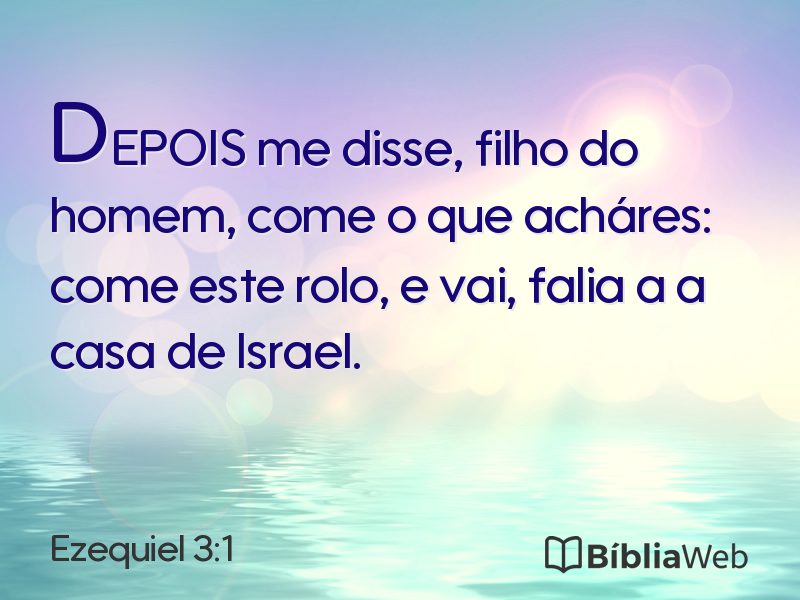 Ezequiel 3:1 em imagem para compartilhar