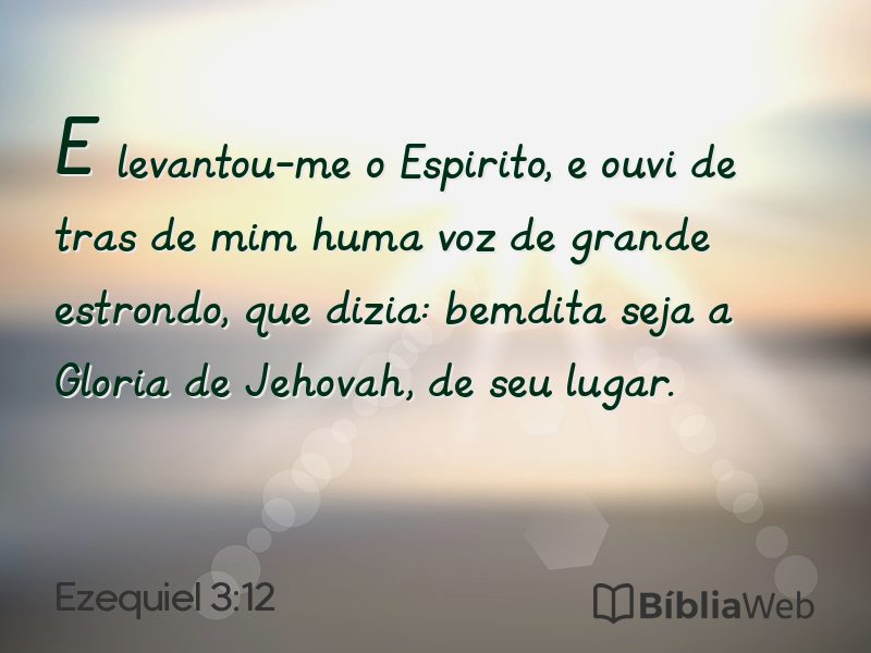 Ezequiel 3:12 em imagem para compartilhar
