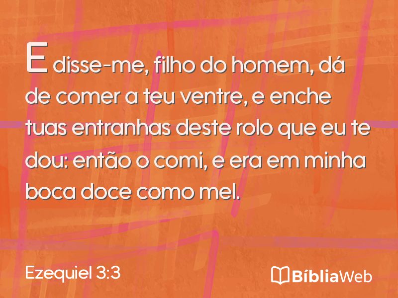 Ezequiel 3:3 em imagem para compartilhar