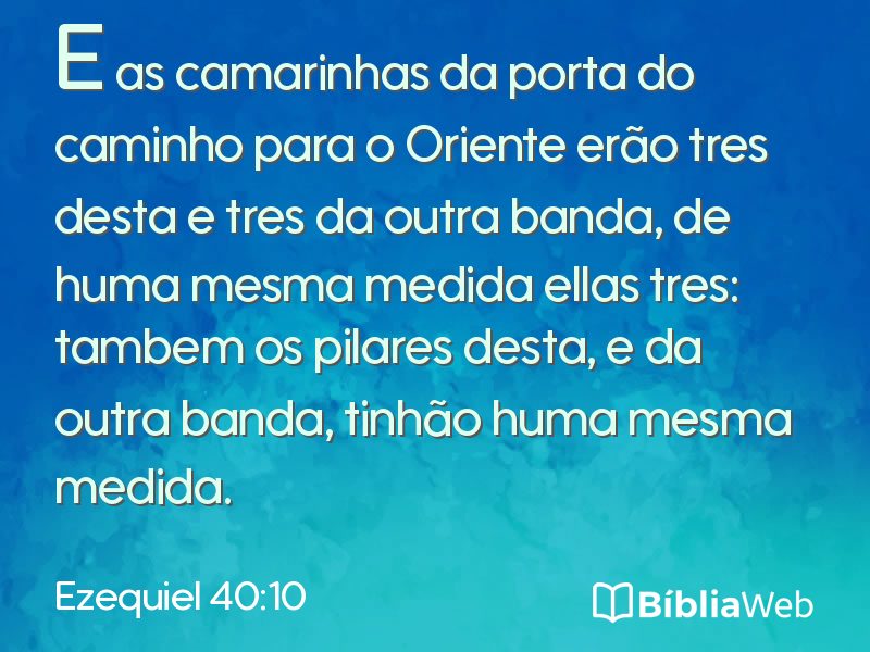 Ezequiel 40:10 em imagem para compartilhar