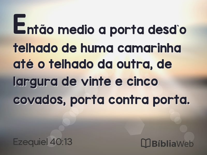 Ezequiel 40:13 em imagem para compartilhar