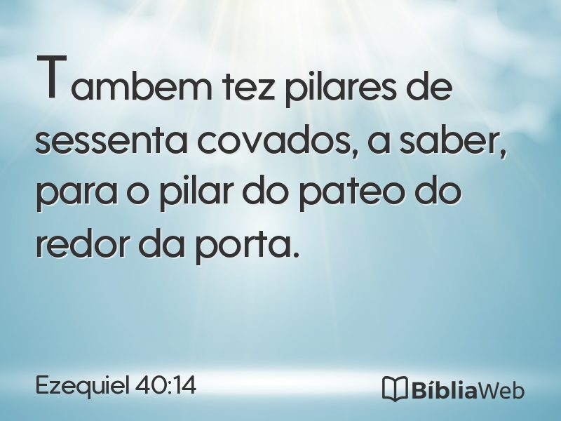 Ezequiel 40:14 em imagem para compartilhar