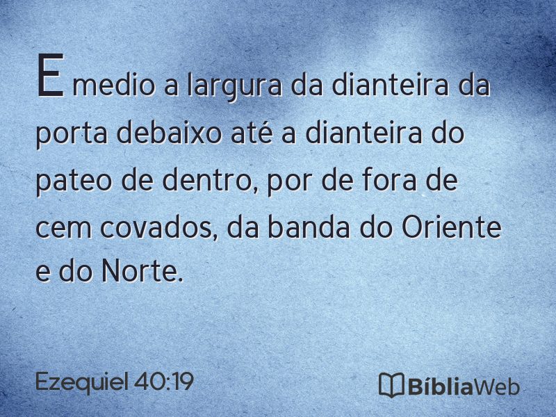 Ezequiel 40:19 em imagem para compartilhar