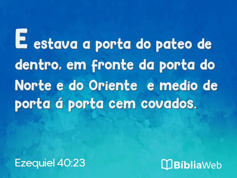 Ezequiel 40:23 em imagem para compartilhar
