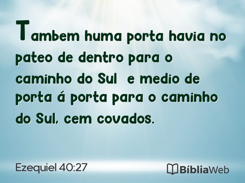 Ezequiel 40:27 em imagem para compartilhar