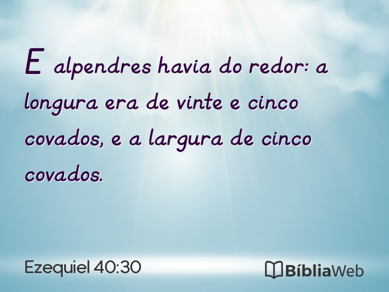 Ezequiel 40:30 em imagem para compartilhar