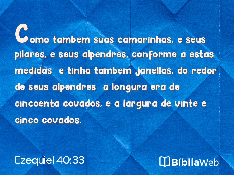 Ezequiel 40:33 em imagem para compartilhar
