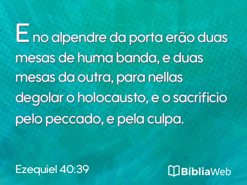 Ezequiel 40:39 em imagem para compartilhar