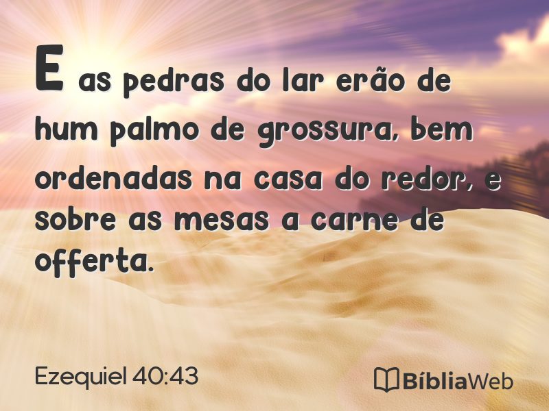 Ezequiel 40:43 em imagem para compartilhar