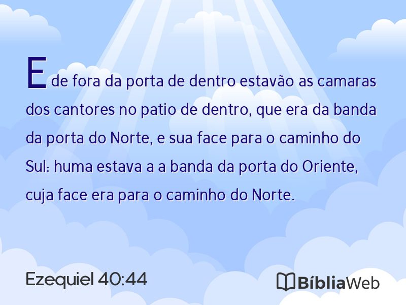 Ezequiel 40:44 em imagem para compartilhar