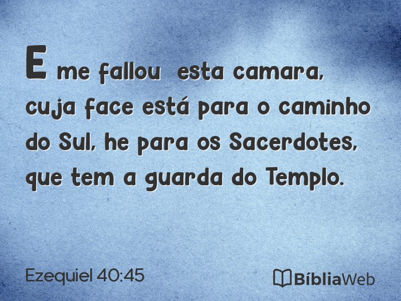 Ezequiel 40:45 em imagem para compartilhar