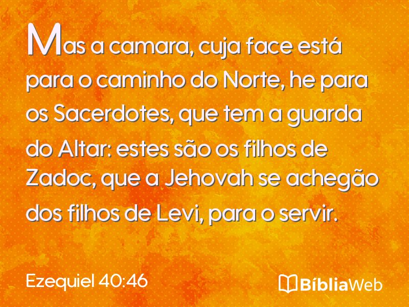 Ezequiel 40:46 em imagem para compartilhar