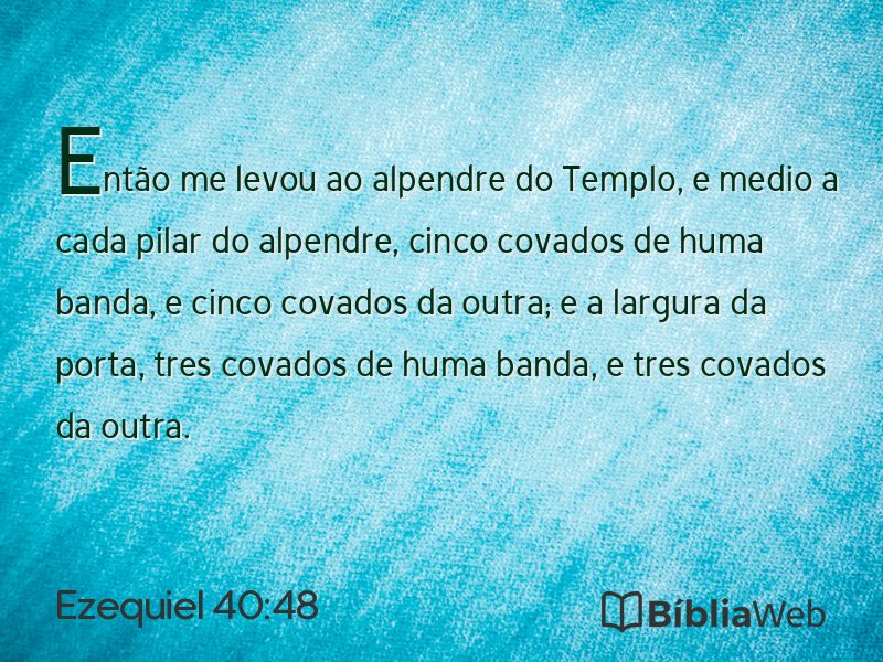 Ezequiel 40:48 em imagem para compartilhar