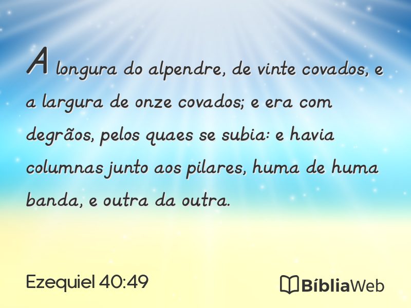 Ezequiel 40:49 em imagem para compartilhar