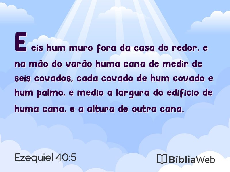 Ezequiel 40:5 em imagem para compartilhar