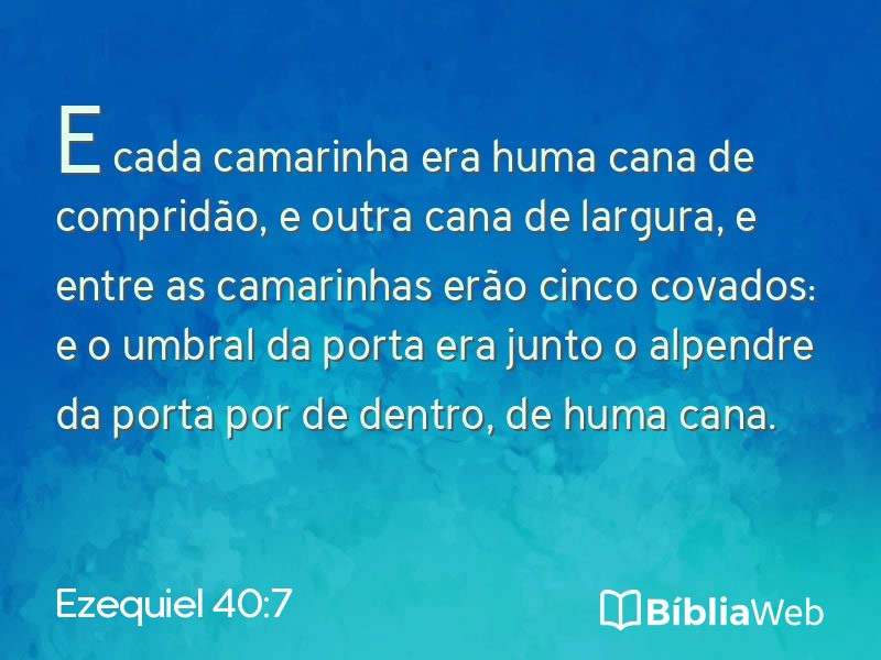 Ezequiel 40:7 em imagem para compartilhar