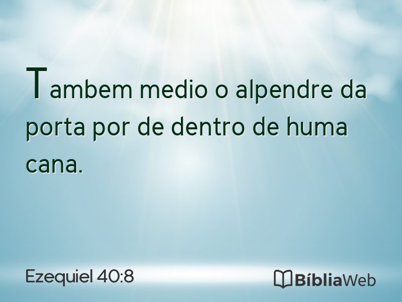 Ezequiel 40:8 em imagem para compartilhar