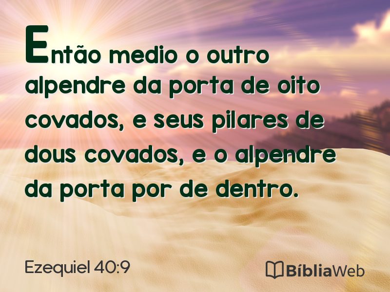 Ezequiel 40:9 em imagem para compartilhar
