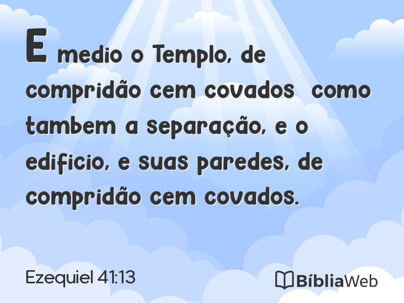 Ezequiel 41:13 em imagem para compartilhar