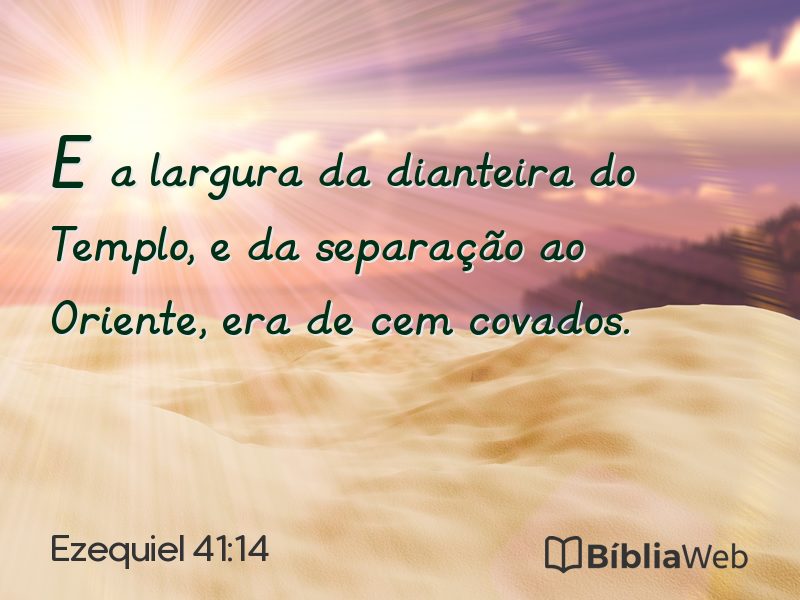 Ezequiel 41:14 em imagem para compartilhar