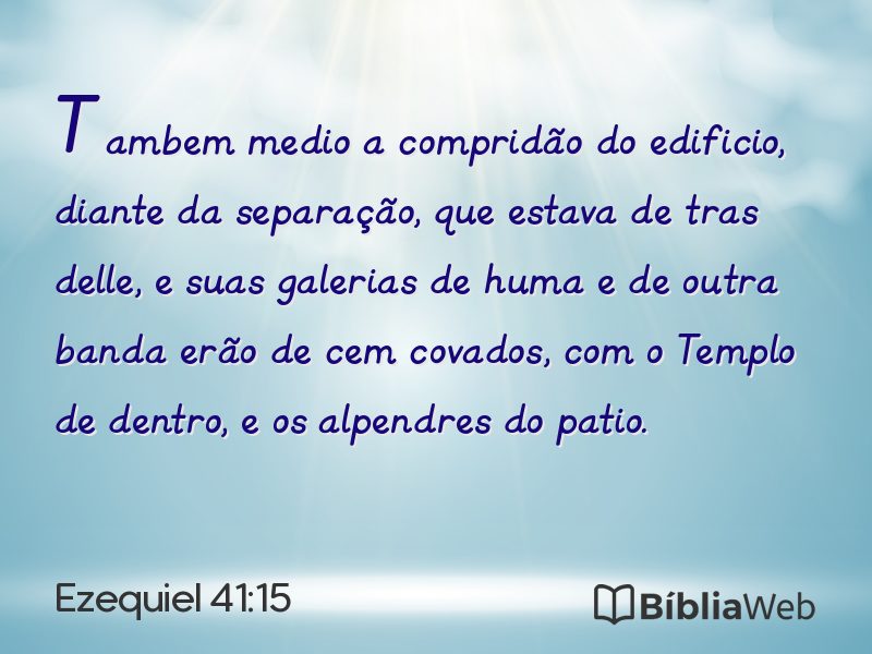 Ezequiel 41:15 em imagem para compartilhar