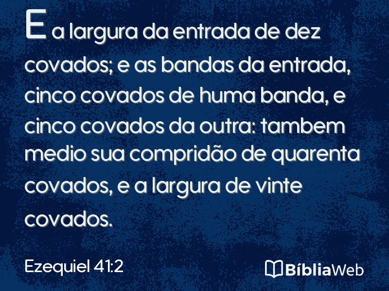 Ezequiel 41:2 em imagem para compartilhar
