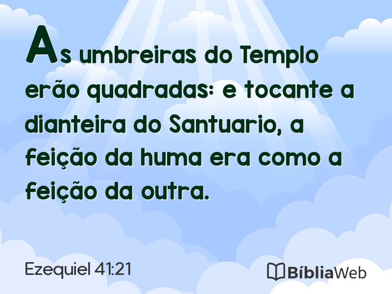 Ezequiel 41:21 em imagem para compartilhar