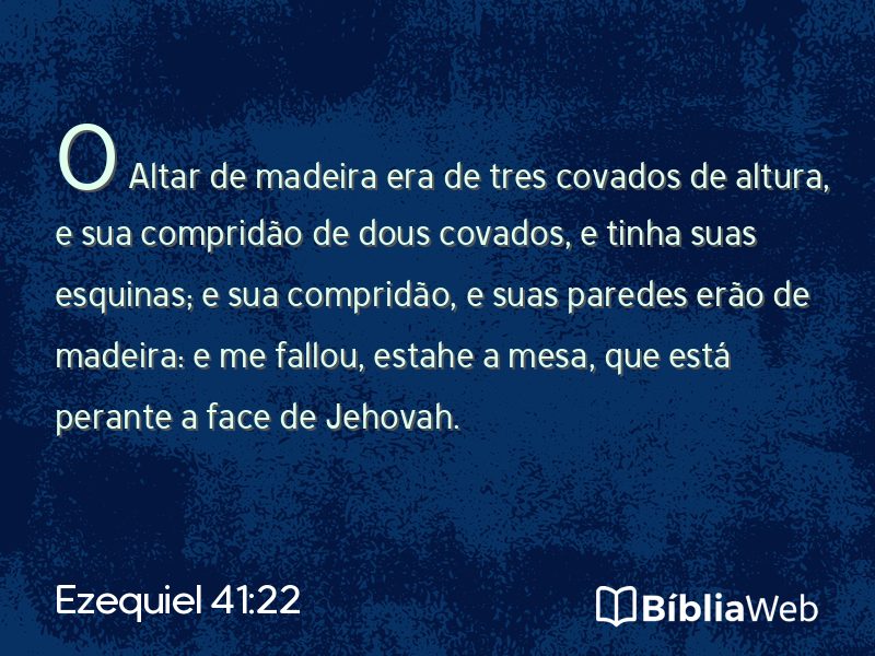 Ezequiel 41:22 em imagem para compartilhar