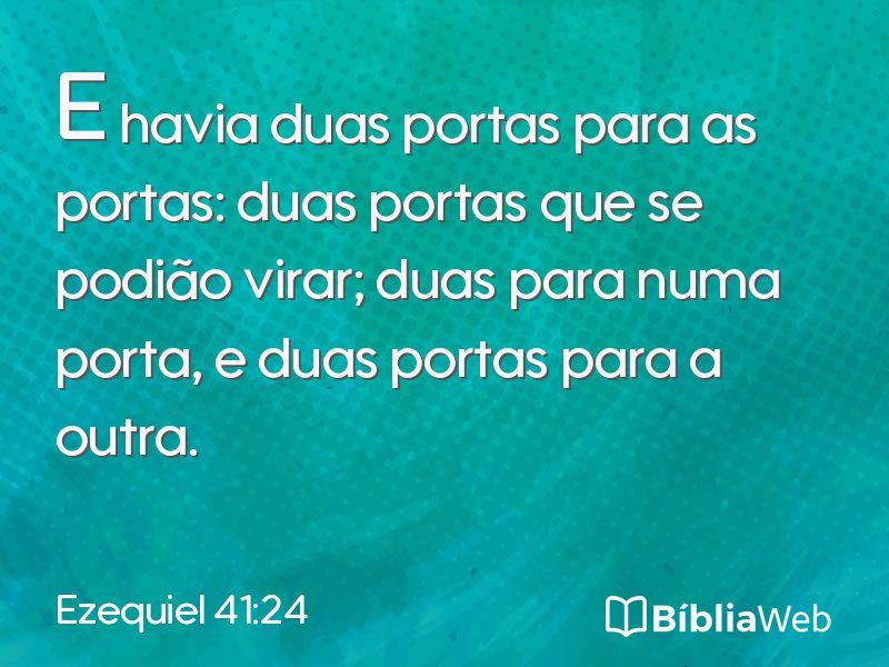 Ezequiel 41:24 em imagem para compartilhar