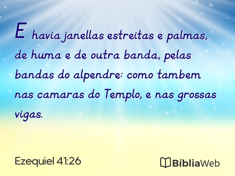 Ezequiel 41:26 em imagem para compartilhar