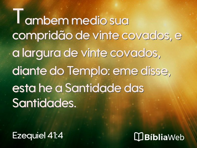 Ezequiel 41:4 em imagem para compartilhar