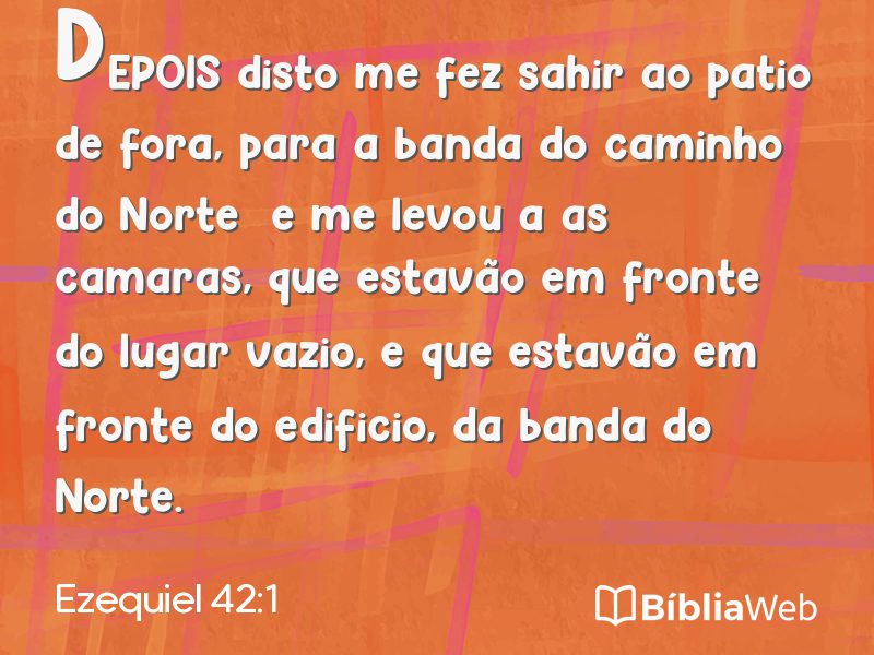 Ezequiel 42:1 em imagem para compartilhar