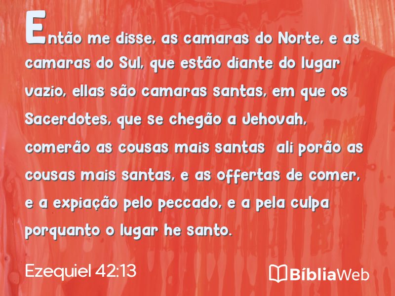 Ezequiel 42:13 em imagem para compartilhar