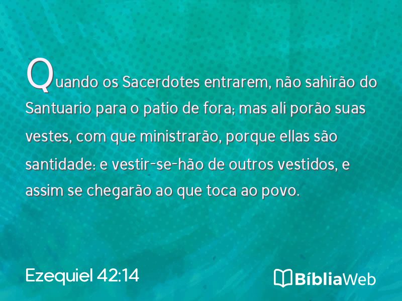 Ezequiel 42:14 em imagem para compartilhar