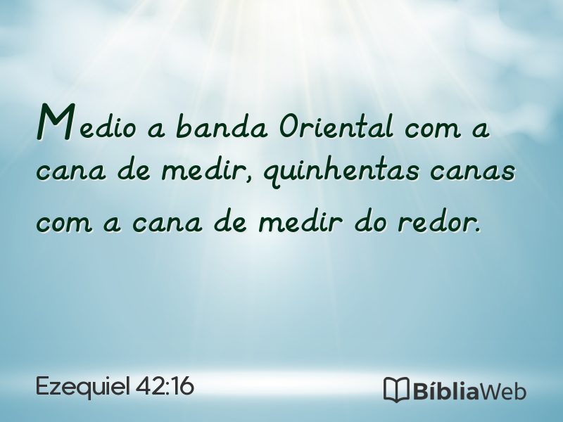 Ezequiel 42:16 em imagem para compartilhar