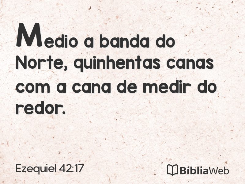 Ezequiel 42:17 em imagem para compartilhar
