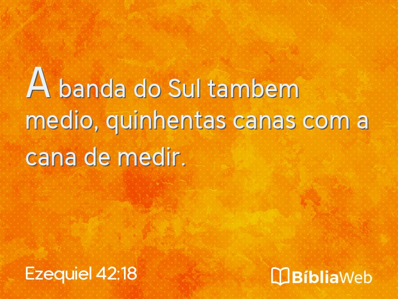 Ezequiel 42:18 em imagem para compartilhar