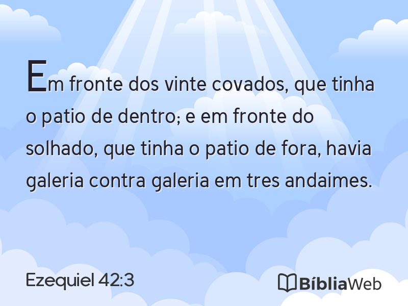 Ezequiel 42:3 em imagem para compartilhar