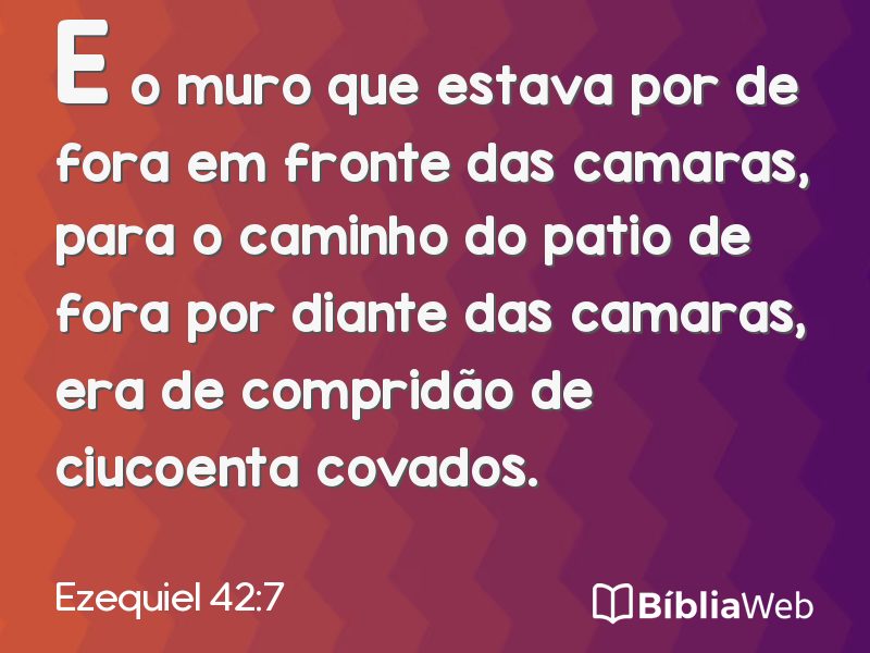 Ezequiel 42:7 em imagem para compartilhar