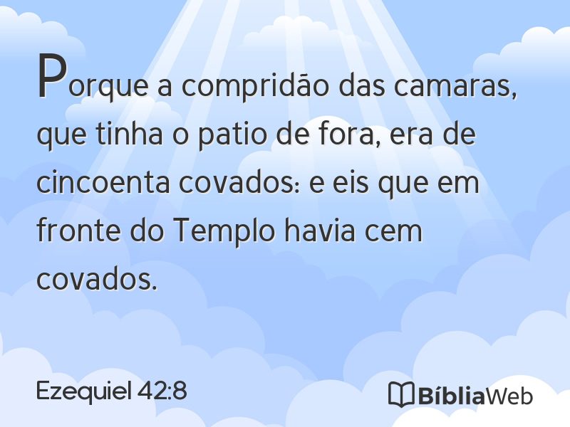 Ezequiel 42:8 em imagem para compartilhar