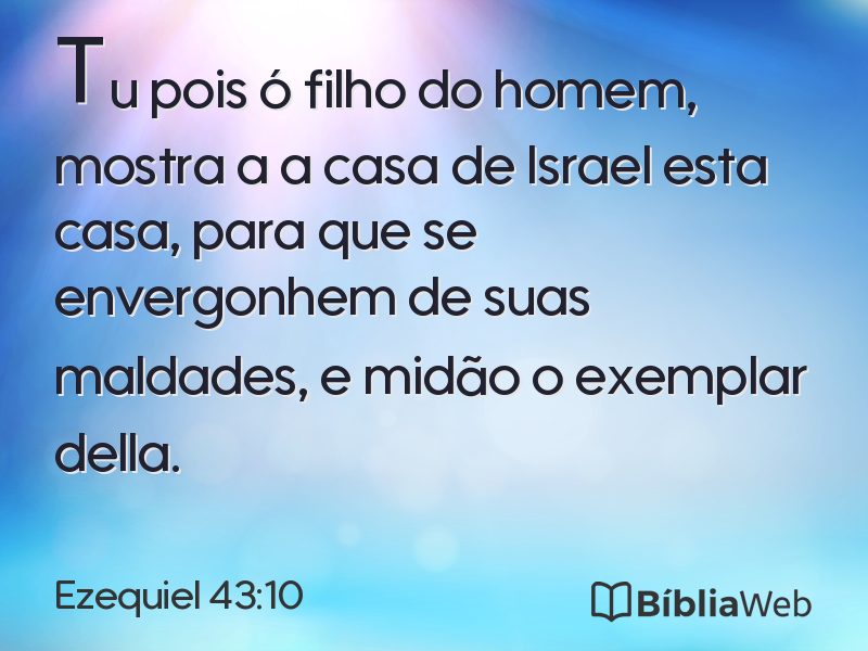 Ezequiel 43:10 em imagem para compartilhar