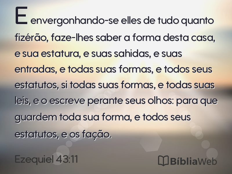 Ezequiel 43:11 em imagem para compartilhar