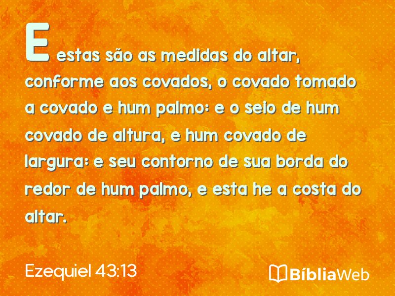 Ezequiel 43:13 em imagem para compartilhar