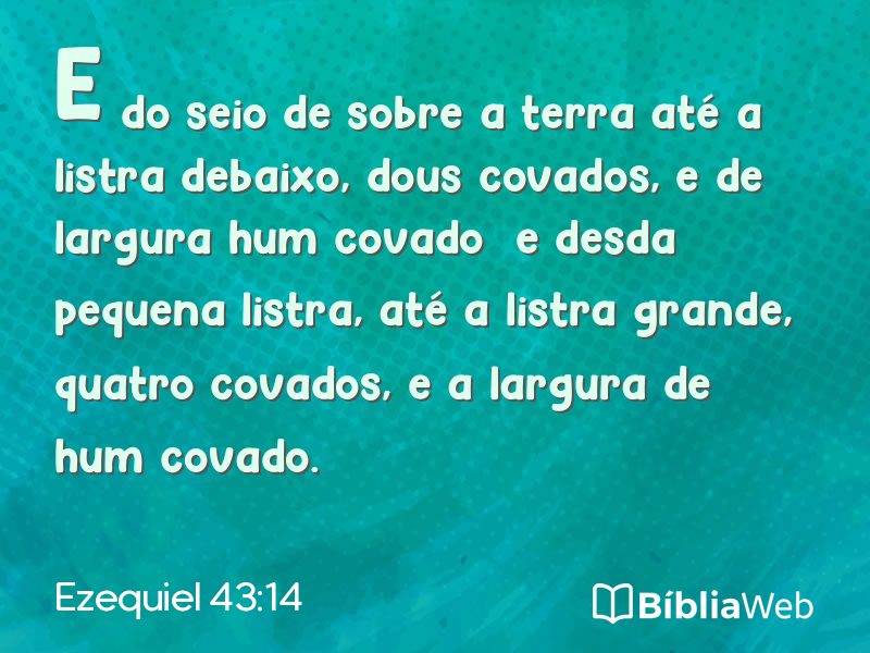 Ezequiel 43:14 em imagem para compartilhar