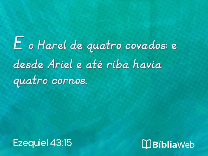 Ezequiel 43:15 em imagem para compartilhar