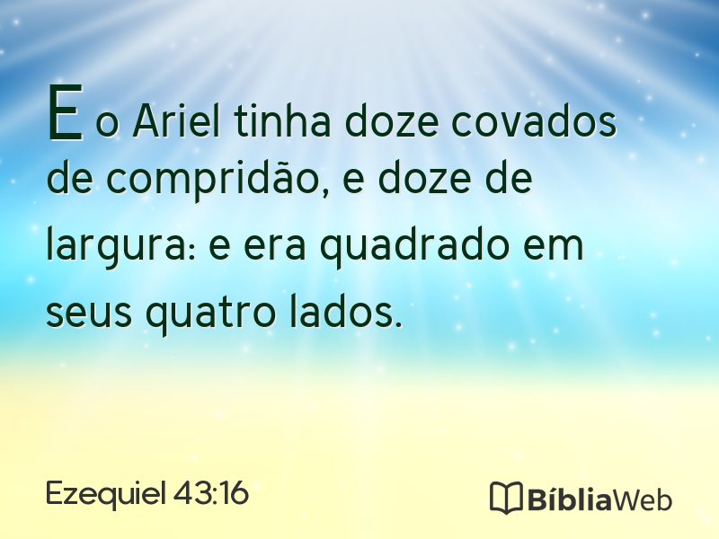 Ezequiel 43:16 em imagem para compartilhar