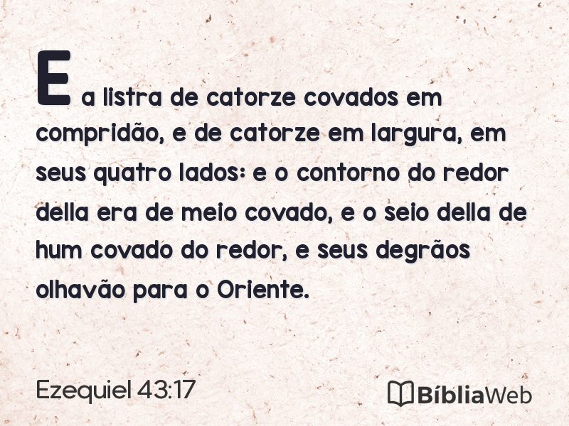 Ezequiel 43:17 em imagem para compartilhar