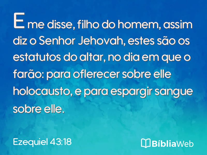 Ezequiel 43:18 em imagem para compartilhar